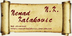 Nenad Kalaković vizit kartica
